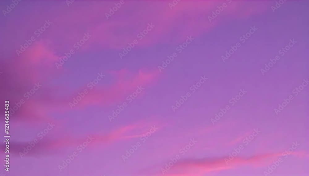 Fototapeta premium Lavender Sky: A Serene Sunset Panorama