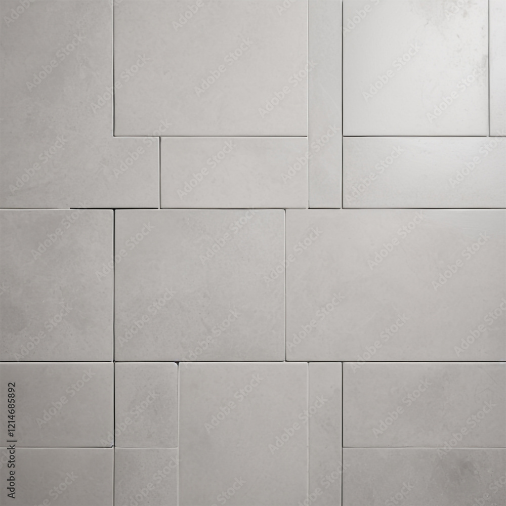 Naklejka premium grey tile floor isolated Stock Photos Pictures & Royalty Abstract Geometric Pattern Lines Tessellation and Modern Art Aesthetic on White Background with Perspective View Stock Photos & Royalty Images