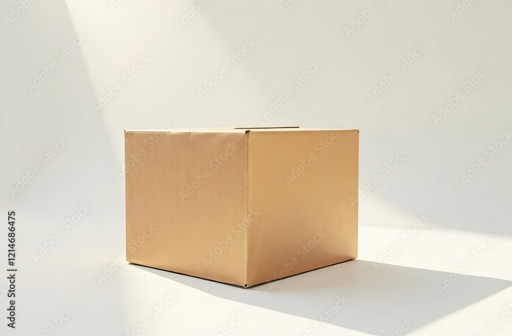 Empty cardboard boxes on a white background. Copy space. Empty cardboard boxes on a white background. Copy space.
