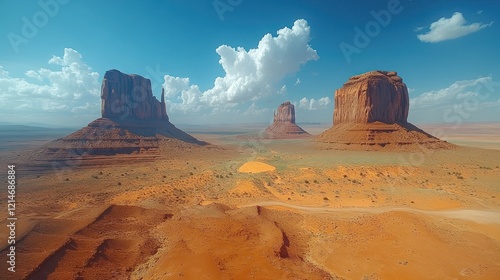 Famous Monument Valley in the desert of Utah photo