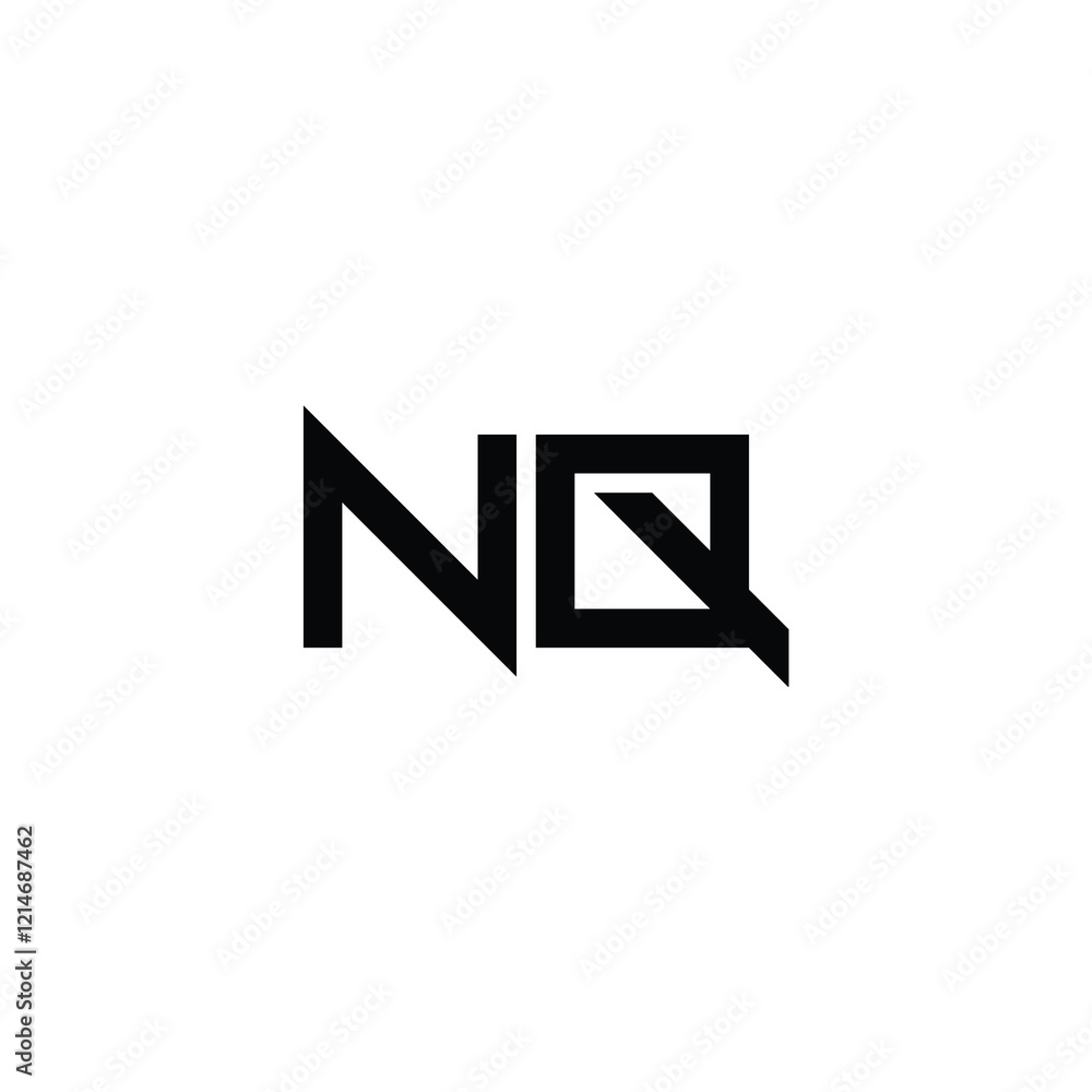 NQ monogram logo design letter text name symbol monochrome logotype alphabet character simple logo NQ monogram logo design letter text name symbol monochrome logotype alphabet character simple logo