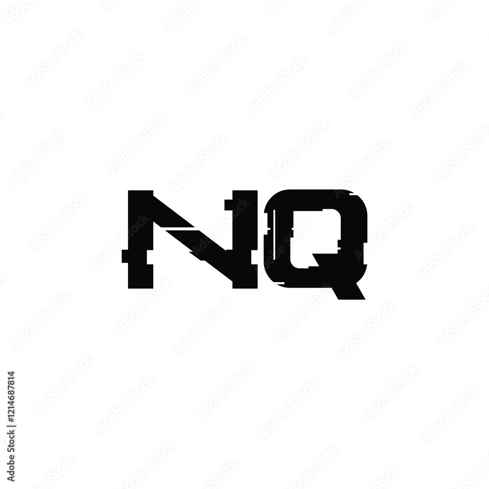 NQ monogram logo design letter text name symbol monochrome logotype alphabet character simple logo NQ monogram logo design letter text name symbol monochrome logotype alphabet character simple logo
