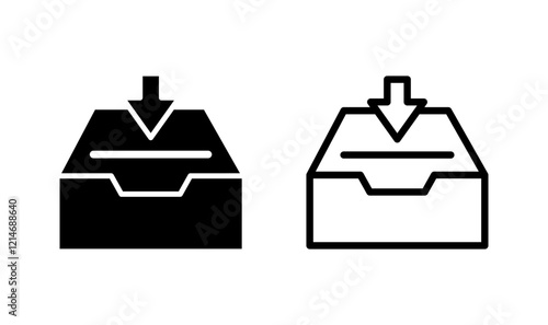 Archive folders icon logo design. Document vector icon. Archive storage icon.