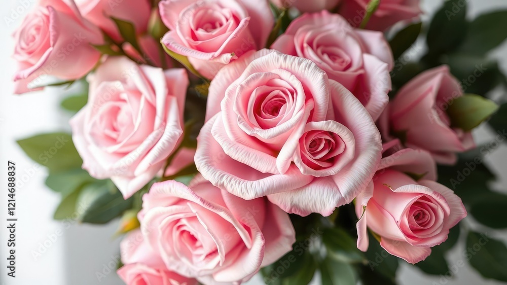 Elegant rose bouquet with light pink hues, delicate petals, spring blooms, floral bouquet Elegant rose bouquet with light pink hues, delicate petals, spring blooms, floral bouquet