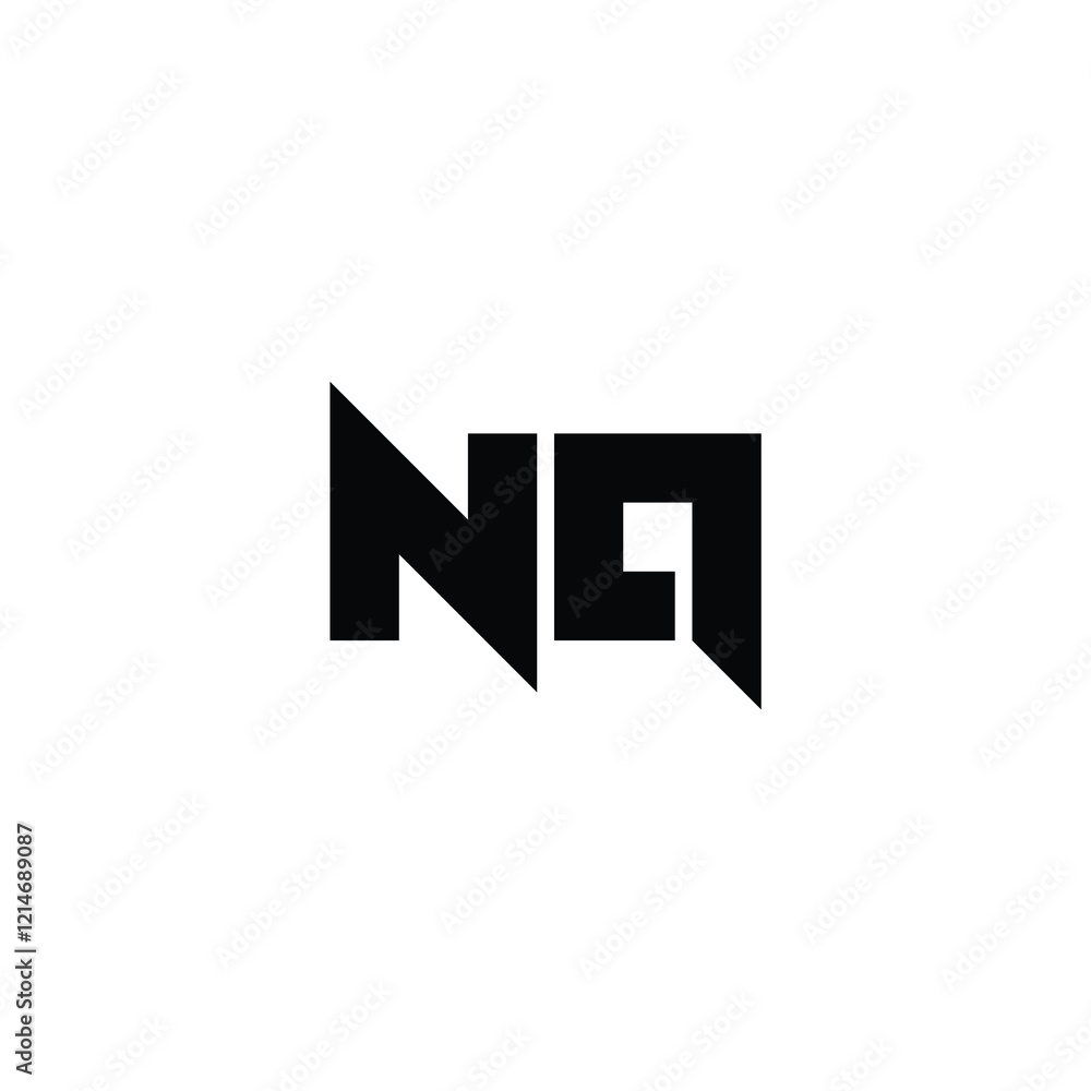 NQ monogram logo design letter text name symbol monochrome logotype alphabet character simple logo NQ monogram logo design letter text name symbol monochrome logotype alphabet character simple logo
