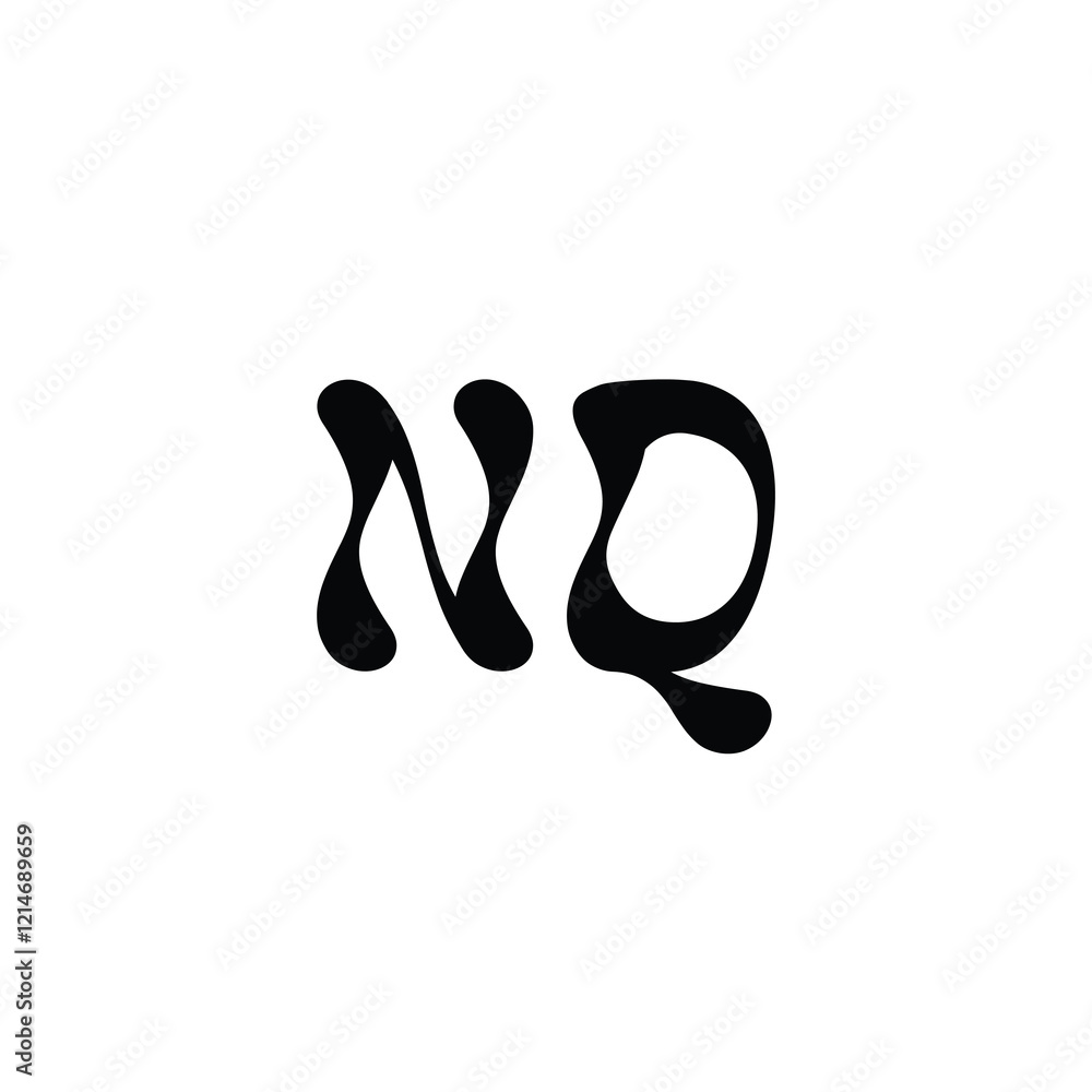 NQ monogram logo design letter text name symbol monochrome logotype alphabet character simple logo NQ monogram logo design letter text name symbol monochrome logotype alphabet character simple logo