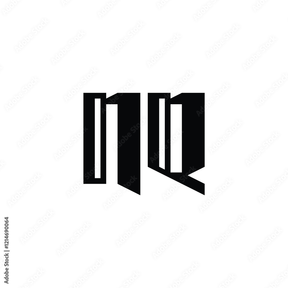 NQ monogram logo design letter text name symbol monochrome logotype alphabet character simple logo NQ monogram logo design letter text name symbol monochrome logotype alphabet character simple logo