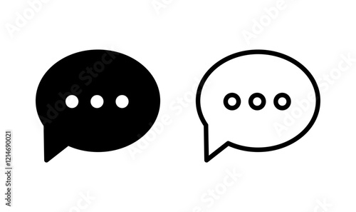 Chat icon logo design. speech bubble sign and symbol. comment icon. message