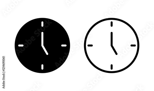 Clock icon logo design. Time sign and symbol. watch icon