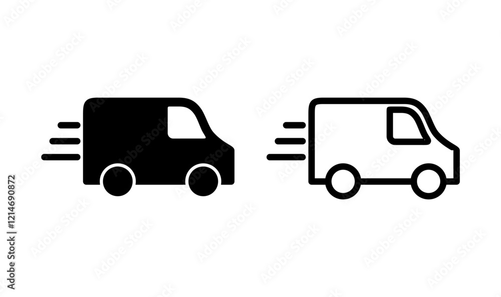 Delivery truck icon logo design. Delivery truck sign and symbol. Shipping fast delivery icon Delivery truck icon logo design. Delivery truck sign and symbol. Shipping fast delivery icon