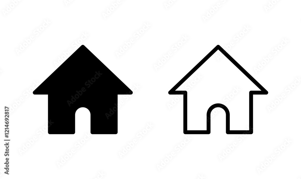 House icon logo design. Home sign and symbol House icon logo design. Home sign and symbol