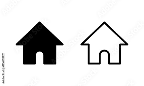 House icon logo design. Home sign and symbol