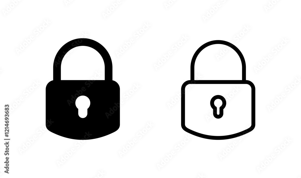Lock icon logo design. Padlock sign and symbol. Encryption icon. Security symbol Lock icon logo design. Padlock sign and symbol. Encryption icon. Security symbol