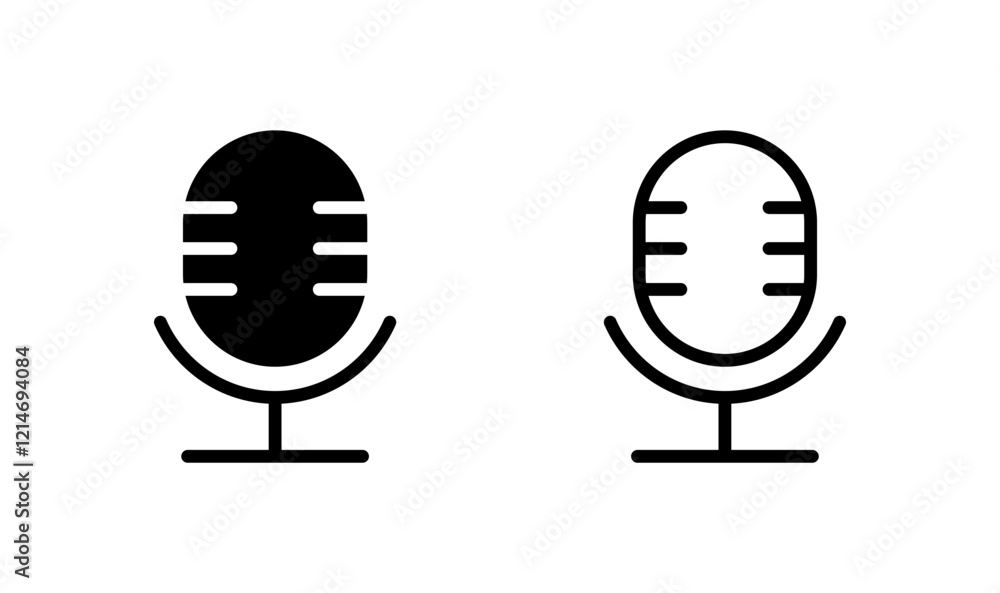 Microphone icon logo design. karaoke sign and symbol Microphone icon logo design. karaoke sign and symbol