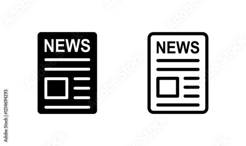 Newspaper icon logo design. news paper sign and symbolign