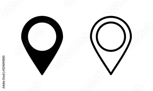 Pin icon logo design. Location sign and symbol. destination icon. map pin