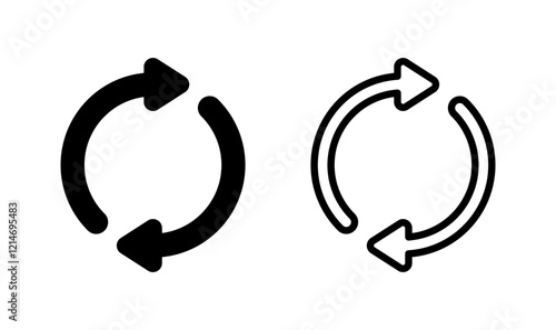 Refresh icon logo design. Reload sign and symbol. Update icon.
