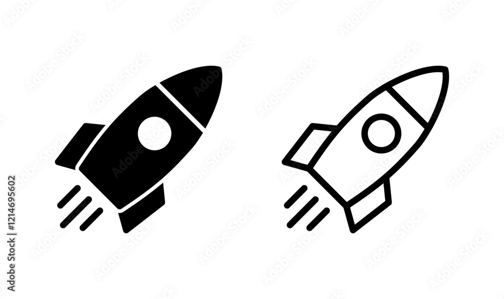 Rocket icon logo design. Startup sign and symbol. rocket launcher icon Rocket icon logo design. Startup sign and symbol. rocket launcher icon
