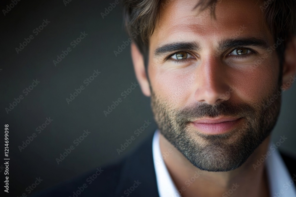 Obraz premium Handsome confident businessman portrait, Generative AI