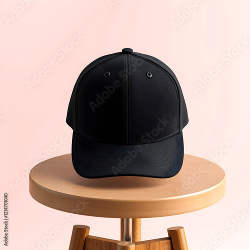 Obraz na płótnie black basball cap template