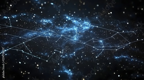 Detailed star chart with constellations
