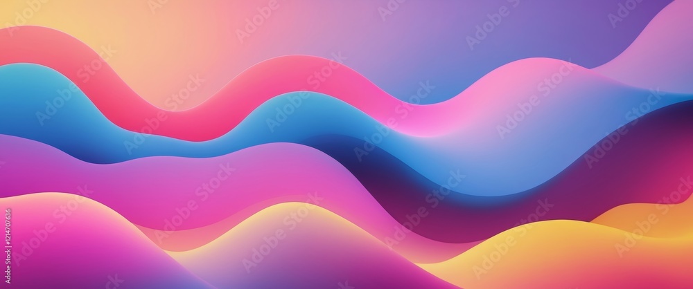 Fototapeta premium Abstract colorful blobs in a gradient background