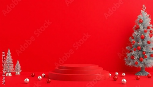 christmas tree with fireworks