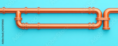 Copper pipes connection