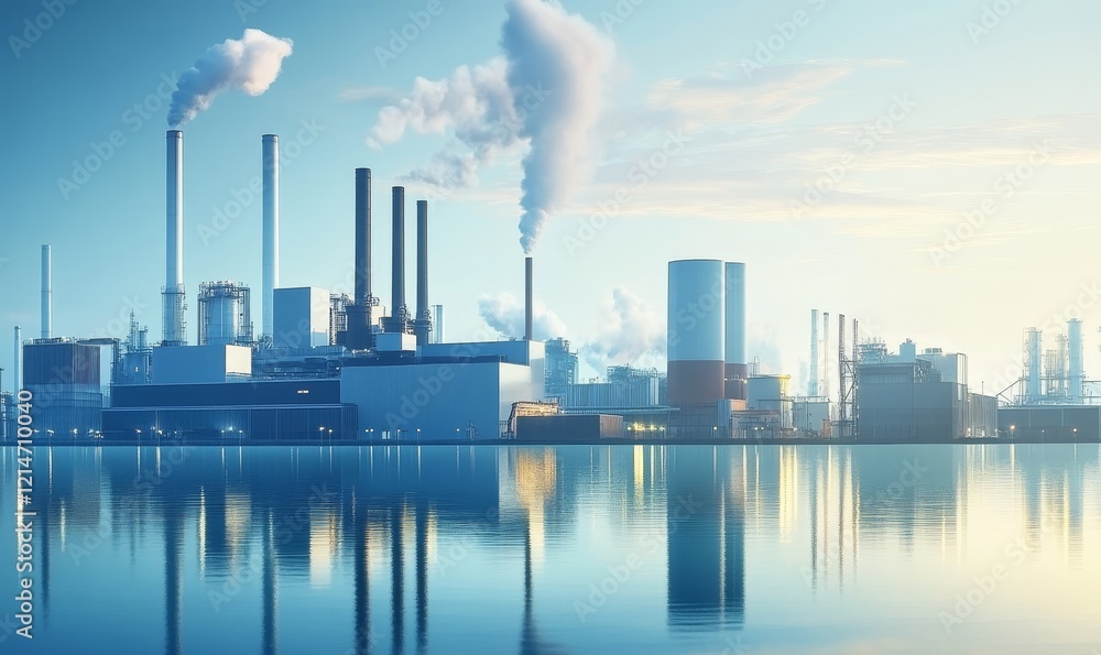 Power plant using renewable solar energy with sun, Generative AI Power plant using renewable solar energy with sun, Generative AI