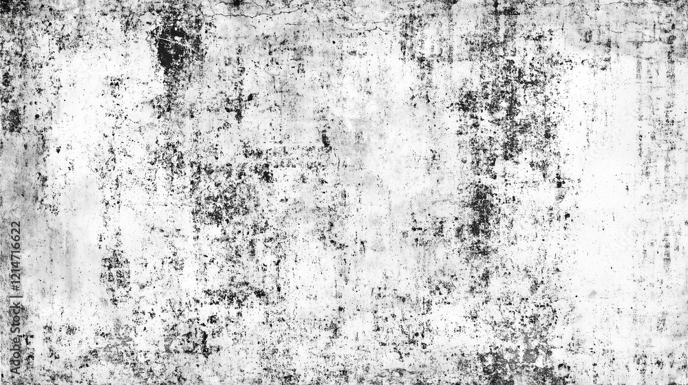 Fototapeta premium Grungy Black and White Wall Texture, High-Resolution Abstract Photography.