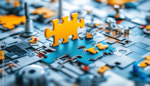 puzzle pieces technical background