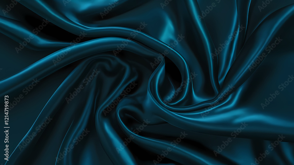 An Abstract Dark Blue Background Featuring Elegant Silk Satin With Soft, Wavy Folds Creating a Luxurious Feel - Digital art An Abstract Dark Blue Background Featuring Elegant Silk Satin With Soft, Wavy Folds Creating a Luxurious Feel - Digital art