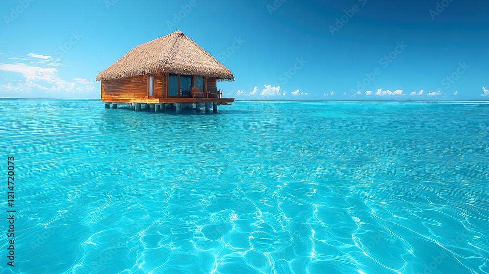 Overwater Bungalow in a Tropical Paradise Setting Overwater Bungalow in a Tropical Paradise Setting