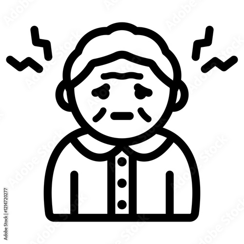 할머니 스트레스 아이콘