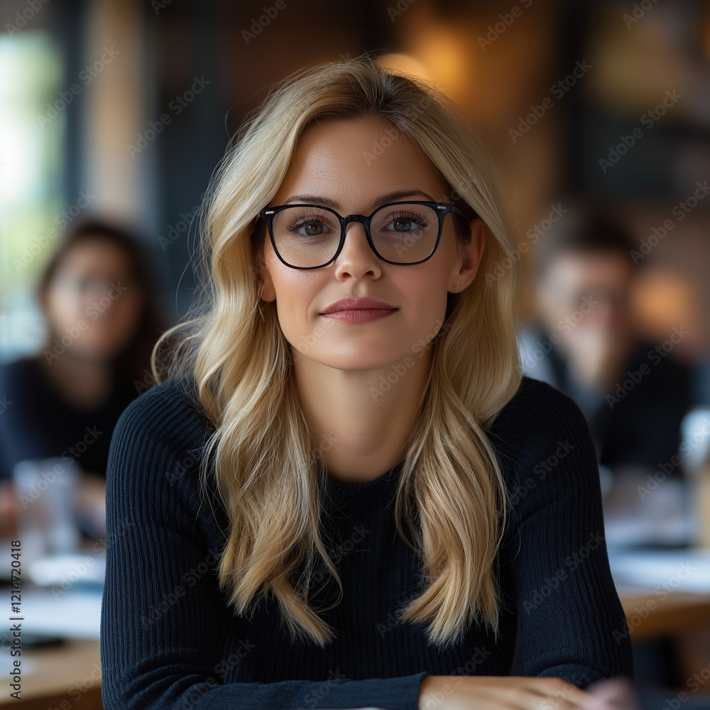 businesswoman wearing glasses diverse coworkers working brainstorming, discussing analyzing and planning business strategy businesswoman wearing glasses diverse coworkers working brainstorming, discussing analyzing and planning business strategy