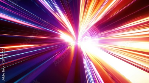 Vibrant Vector Illustration with Bright Light Effects