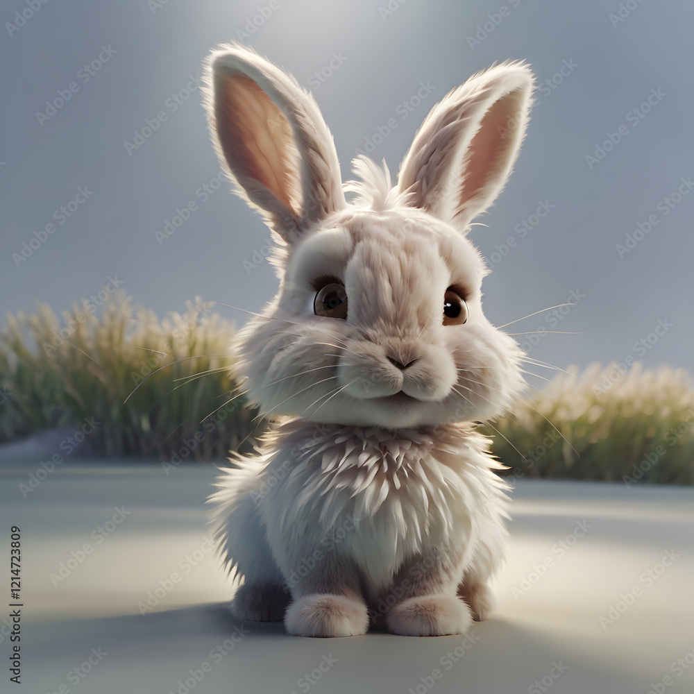 Obraz premium Cute and furry rabbit
