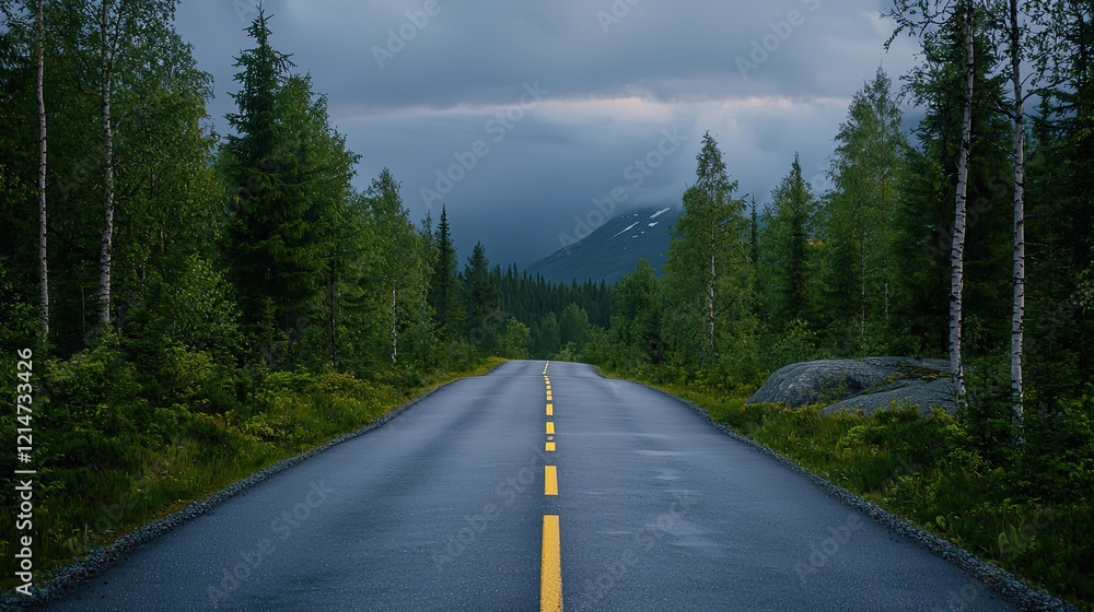 Nature's overcast journey scenic road trip Nature's overcast journey scenic road trip