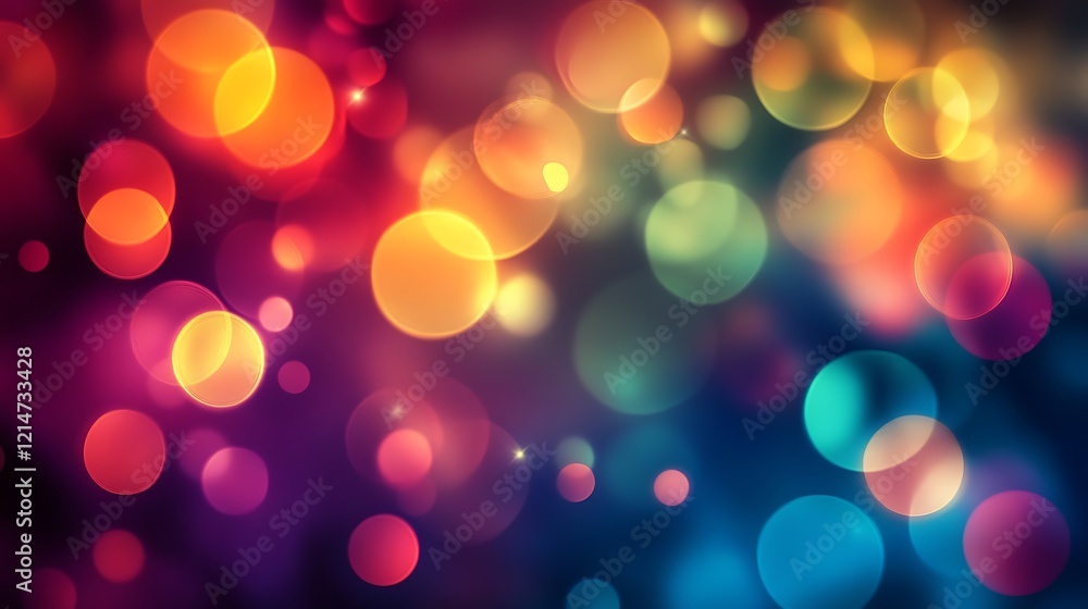 Abstract arrangement of multi-colored lights glowing brightly Abstract arrangement of multi-colored lights glowing brightly