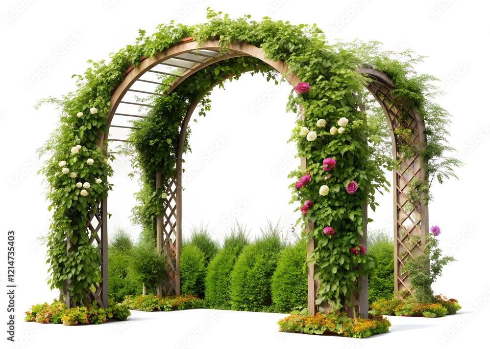Fototapeta premium arch in the grass isolated on a white background