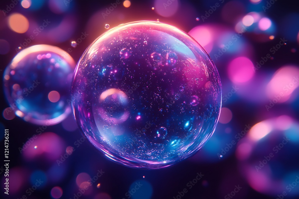 Vibrant Abstract Sphere with Neon Lights Vibrant Abstract Sphere with Neon Lights
