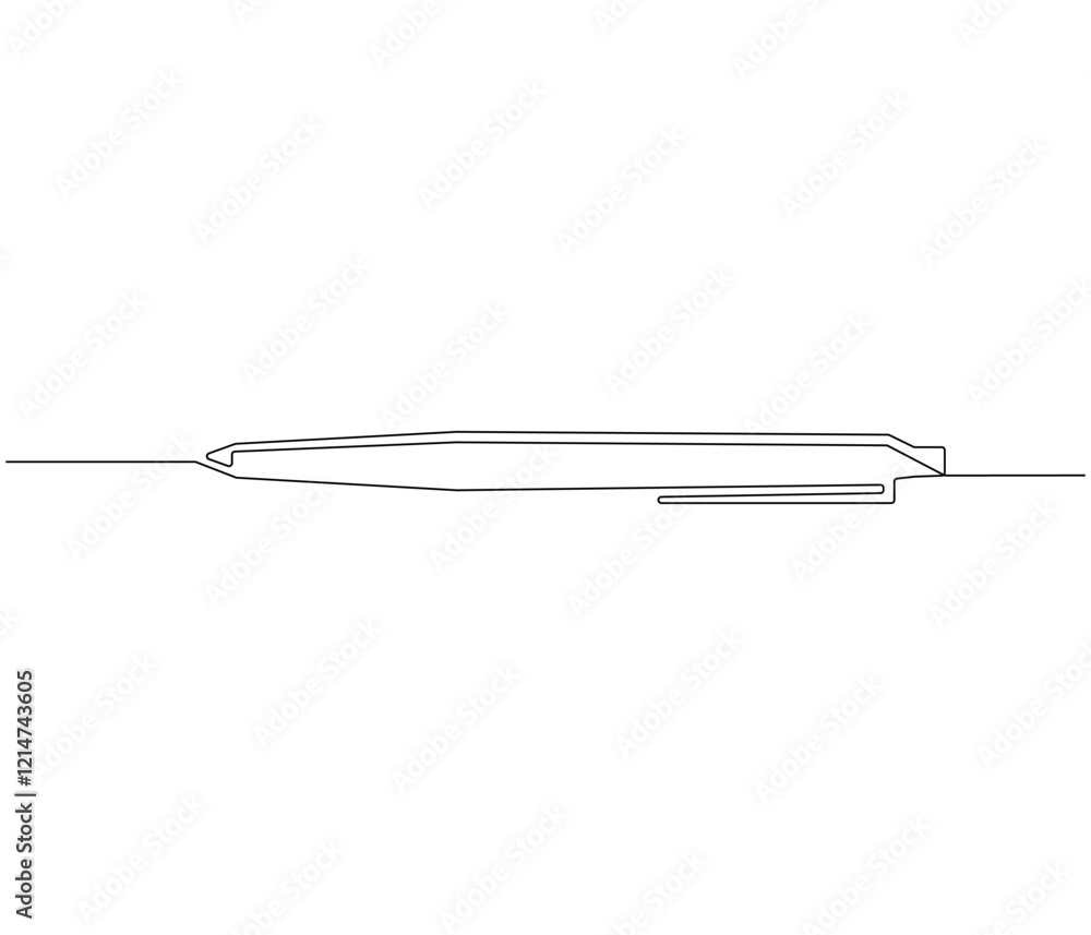 One continuous line drawing of pen. Pencil symbol of education. Concept vector art for university or college. Editable stroke. Doodle line illustration One continuous line drawing of pen. Pencil symbol of education. Concept vector art for university or college. Editable stroke. Doodle line illustration