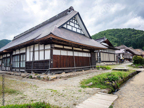 Ouchijuku Postal Town, in Fukushima, Japan photo