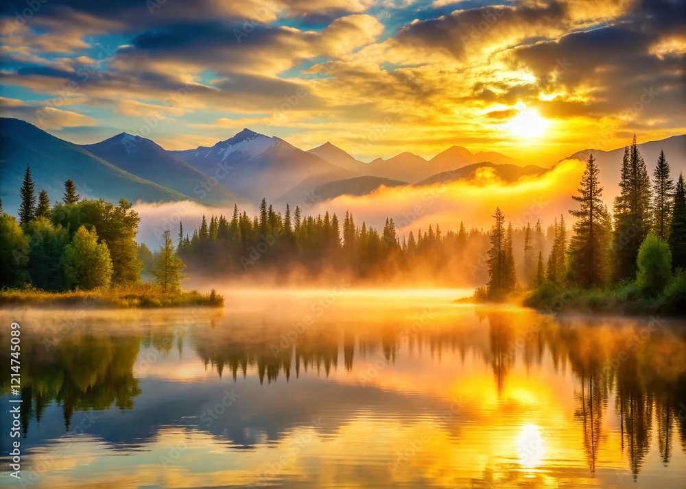 Alaskan Sunrise Lake: Candid Golden Hour Photography Alaskan Sunrise Lake: Candid Golden Hour Photography
