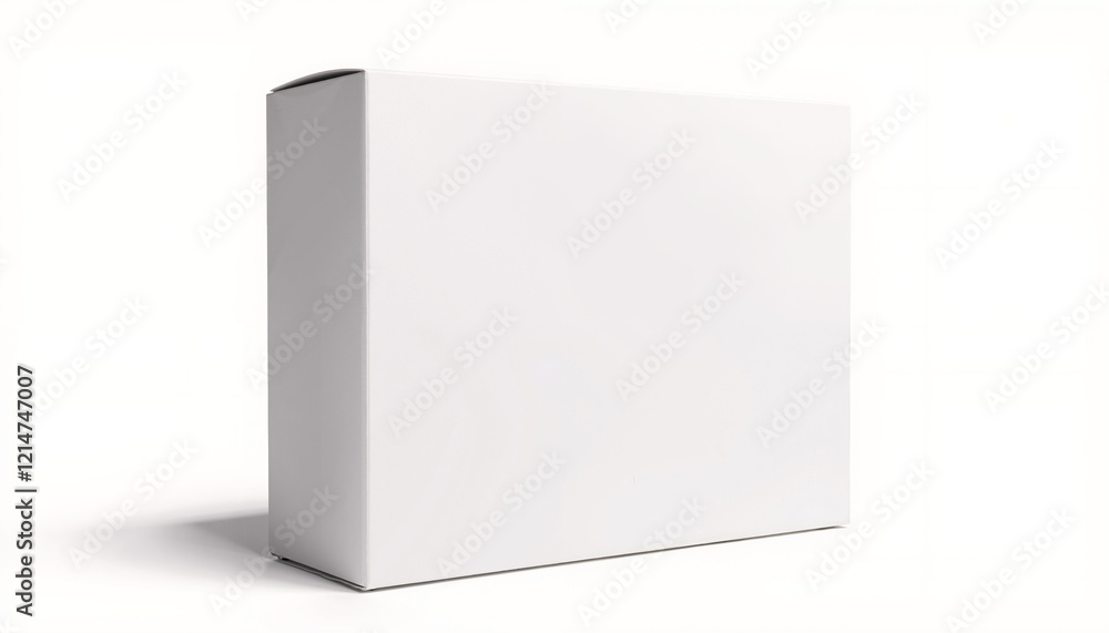 White box mockup with a blank surface for packaging design White box mockup with a blank surface for packaging design