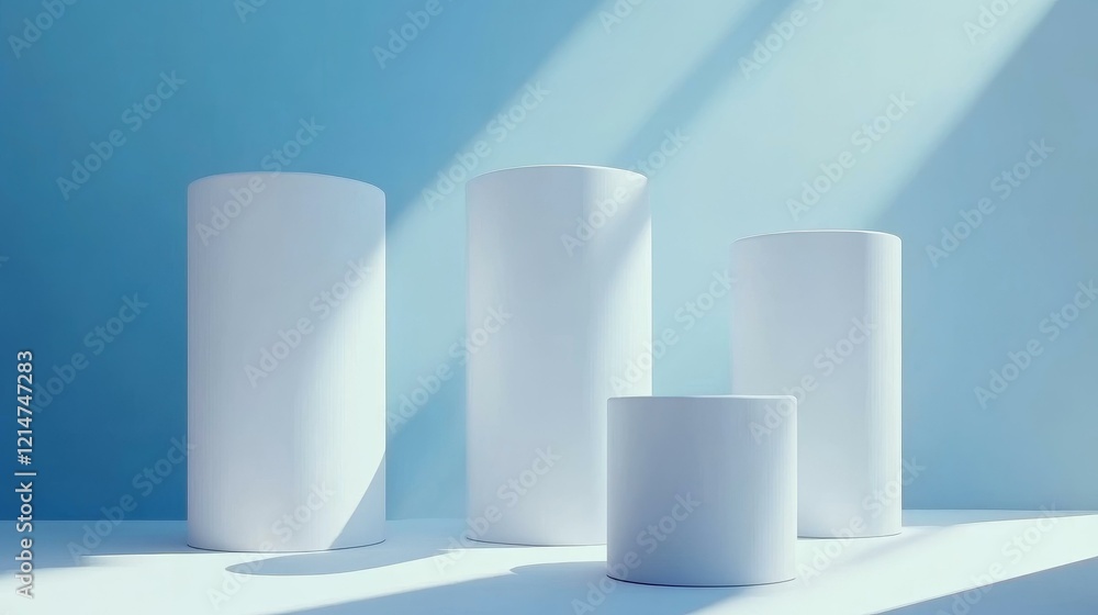 Modern Minimalist Cylindrical Display Stands Modern Minimalist Cylindrical Display Stands