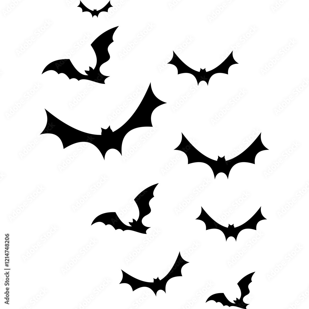 Fototapeta premium Halloween Bats Silhouette