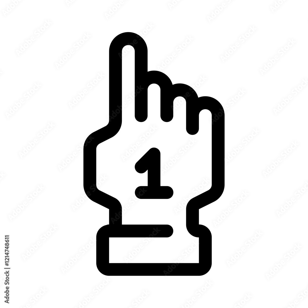 fans glove line icon, perfect for uiux website and mobile apps projects fans glove line icon, perfect for uiux website and mobile apps projects