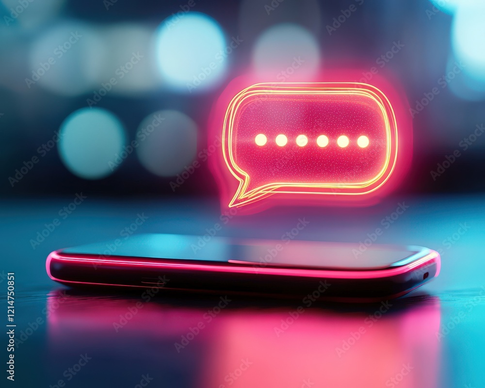 A glowing chat interface on a smartphone showing quick query resolution. A glowing chat interface on a smartphone showing quick query resolution.