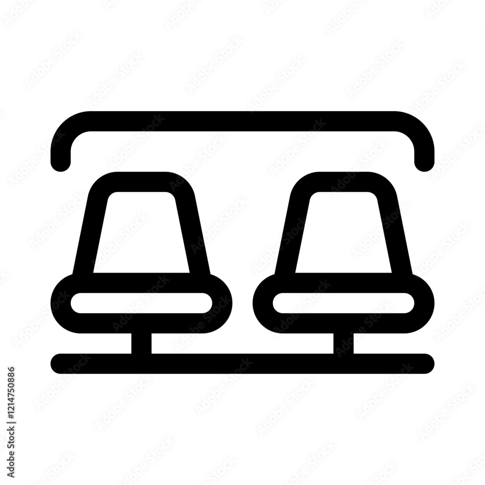 floor mounting chair line icon, perfect for uiux website and mobile apps projects floor mounting chair line icon, perfect for uiux website and mobile apps projects